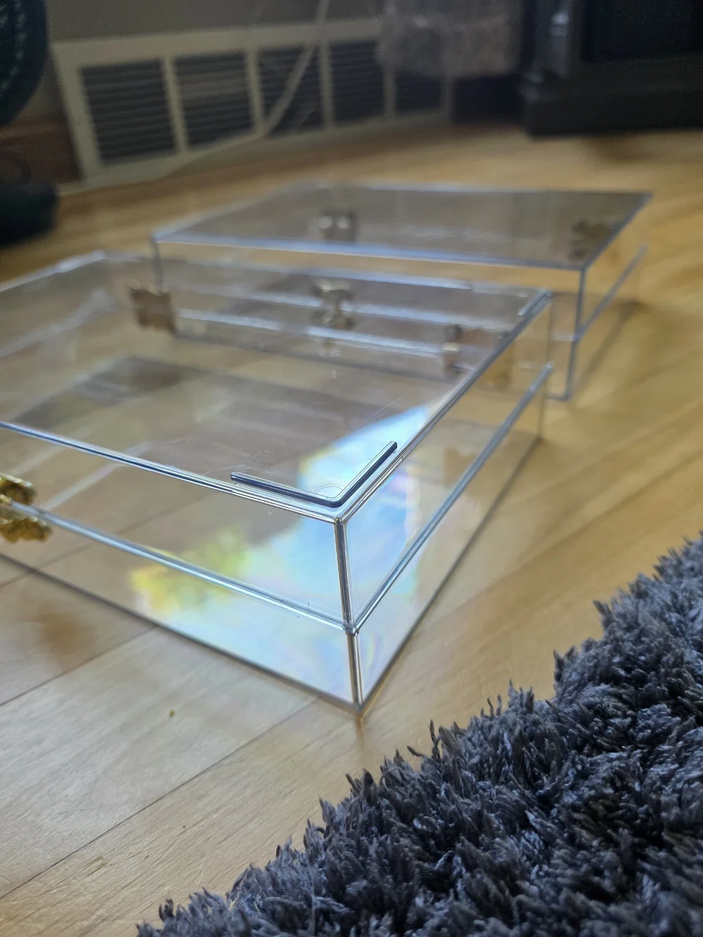 Target Clear Acrylic Jewelry Organizer with Gold Hardware